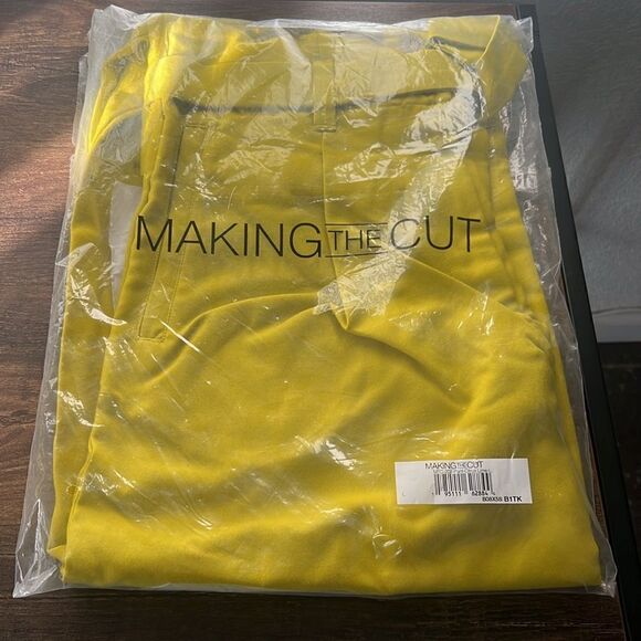 NWT Making the Cut Season 2 Episode 2 Joshua's Wide Leg Citrus Lime Pan… - Picture 9 of 12